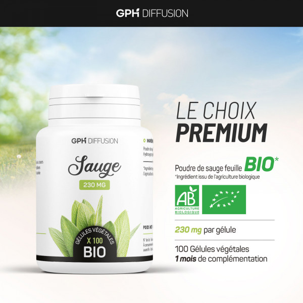 Sauge feuille biologique 230 mg