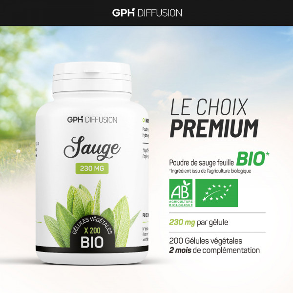 Sauge feuille biologique 230 mg