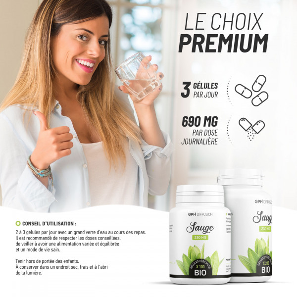 Sauge feuille biologique 230 mg