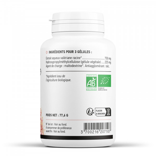 Valériane Bio - 200 gélules végétales