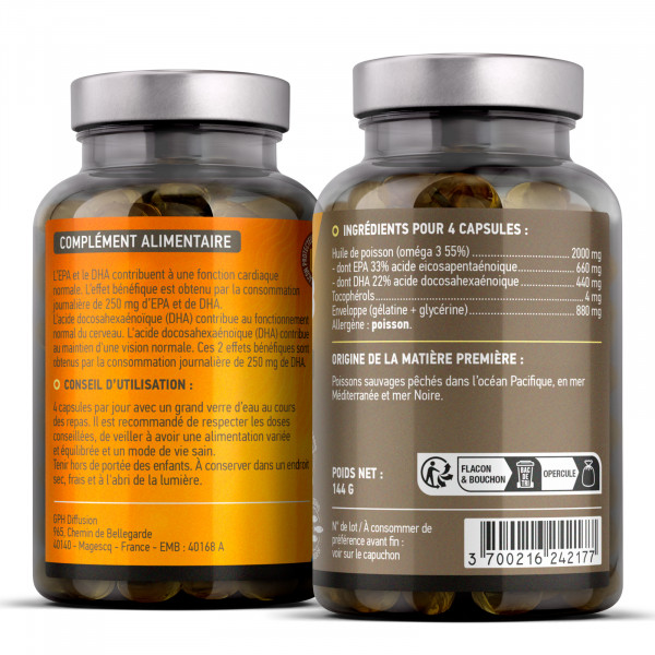 Oméga 3 - 500 mg - Capsules