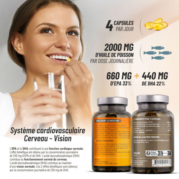 Oméga 3 - 500 mg - Capsules