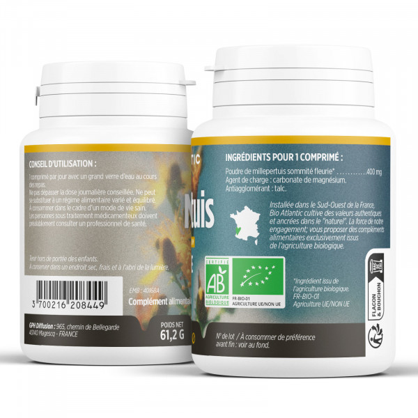 Millepertuis Bio 400 mg - comprimés