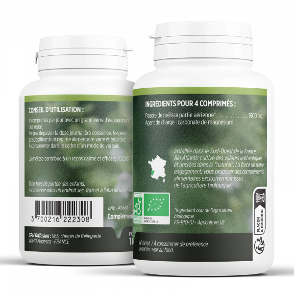 Mélisse Bio - 400mg - 200 comprimés
