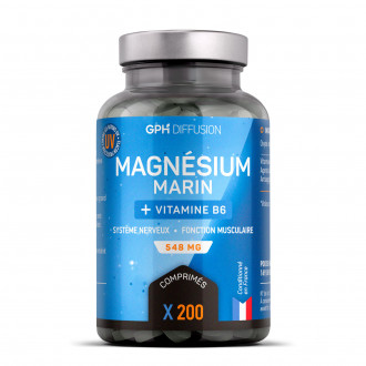 Magnésium Marin + Vitamine B6 - 548 mg - 200 comprimés