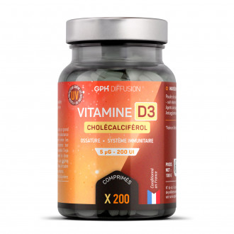 Vitamine D - 5 ug - 200 Comprimés