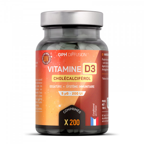 Vitamine D - 5 ug - 200 Comprimés
