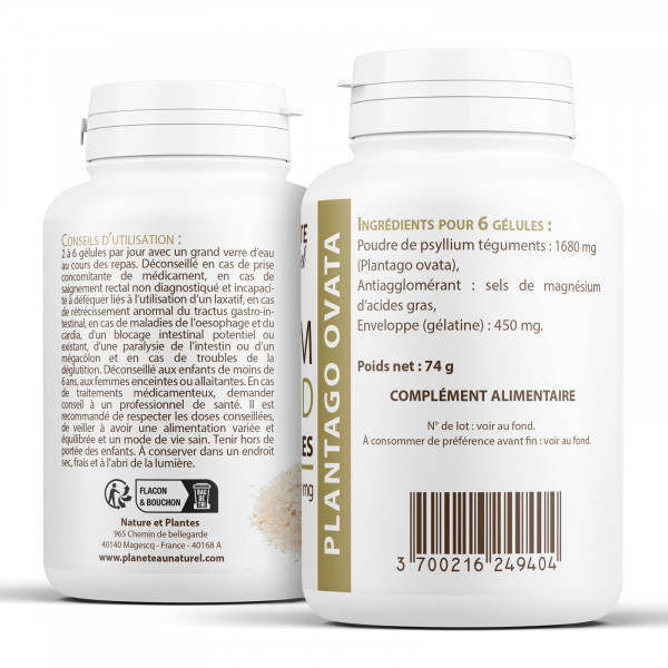 Psyllium Blond Téguments - 220mg - 200 gélules