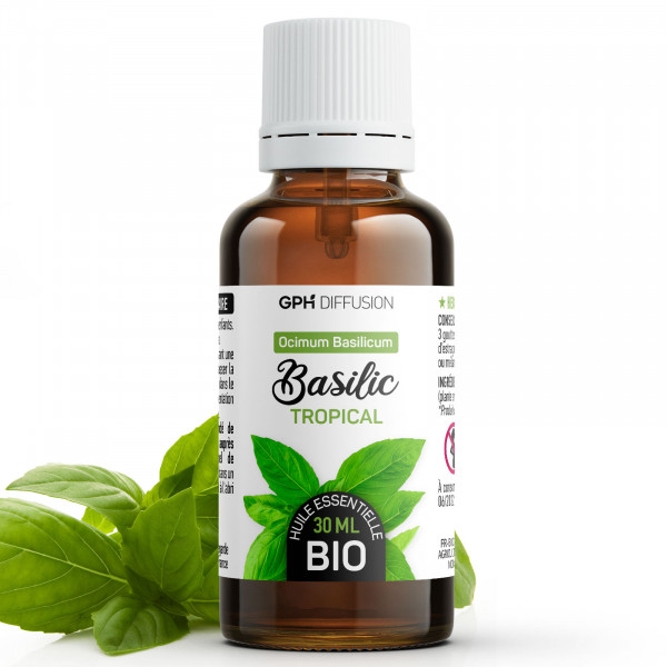 Huile essentielle de Basilic Tropical Bio 10ml