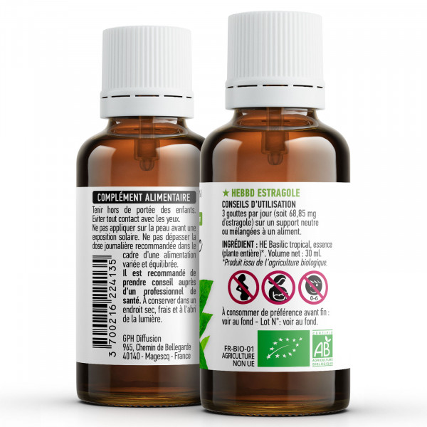 Huile essentielle de Basilic Tropical Bio 10ml