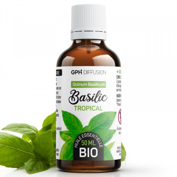 Huile essentielle de Basilic Tropical Bio 10ml