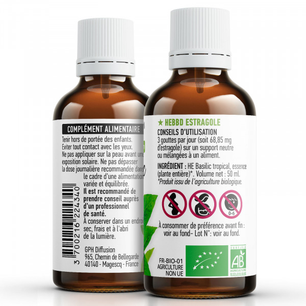 Huile essentielle de Basilic Tropical Bio 10ml