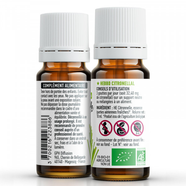 Huile Essentielle de Citronnelle Bio