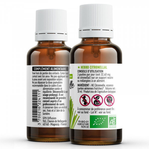 Huile Essentielle de Citronnelle Bio