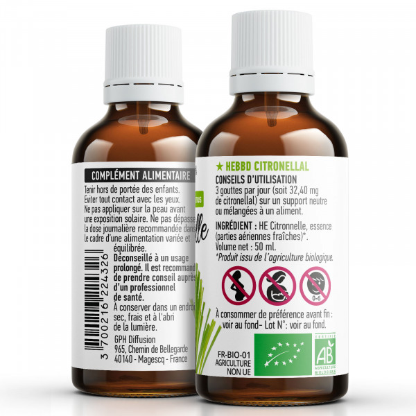 Huile Essentielle de Citronnelle Bio