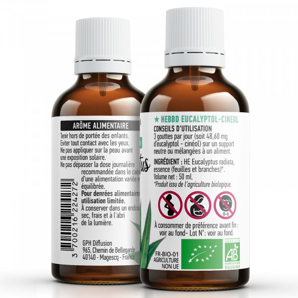 Huile Essentielle d'Eucalyptus Radiata Bio