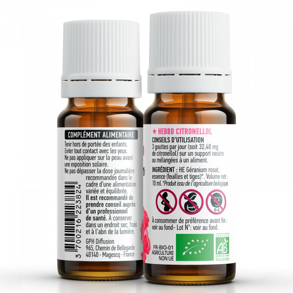 Huile Essentielle de Geranium Rosat Bio