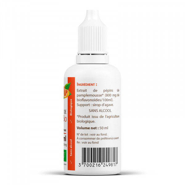 Extrait de Pépins de Pamplemousse Bio 800mg - 100ml - (EPP)