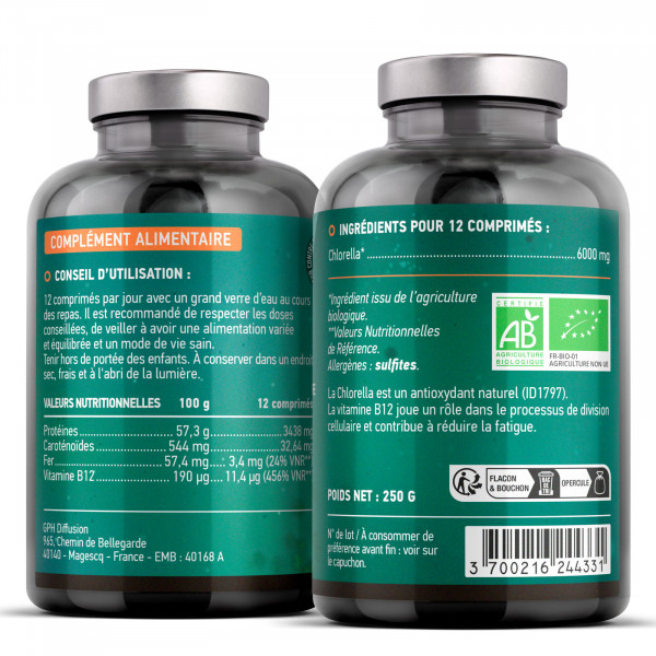 Chlorella Bio 500 comprimés
