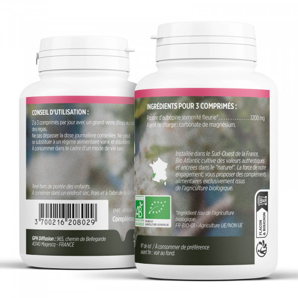 Aubépine Bio - 400mg - 200 comprimés