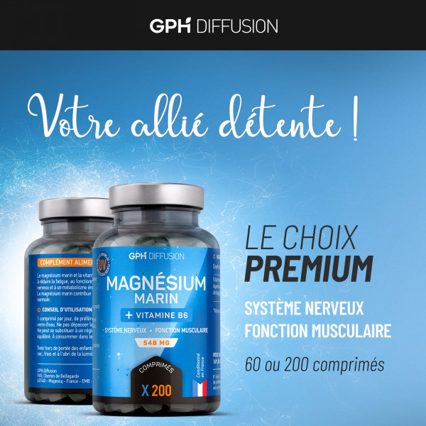 Magnésium Marin + Vitamine B6 - 548 mg - 200 comprimés