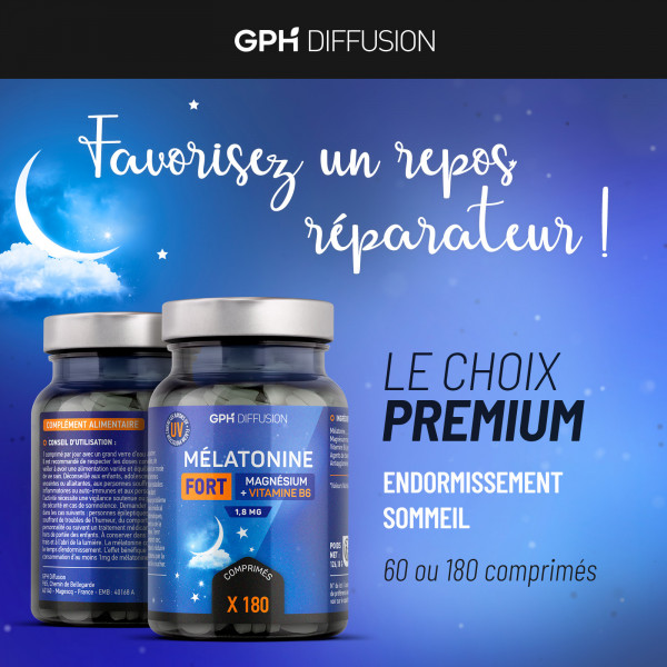 Mélatonine Fort - 1.8mg - 180 comprimés