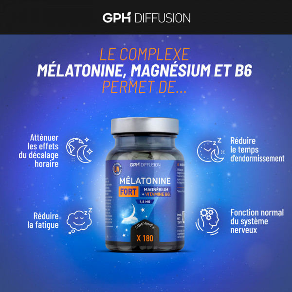 Mélatonine Fort - 1.8mg - 180 comprimés