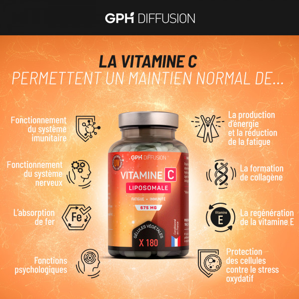 Vitamine C Liposomale 200 mg - Gélules végétales