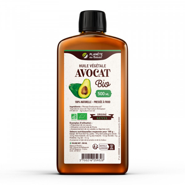 Huile d'avocat Bio - 250ml