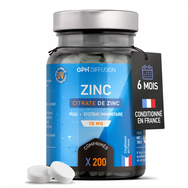 Citrate de Zinc - 15 mg - 200 comprimés