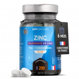 Gluconate de zinc - 15 mg - 200 comprimés