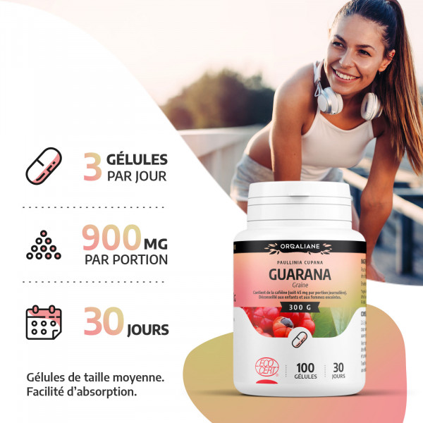 Guarana Bio 300mg - 200 gélules