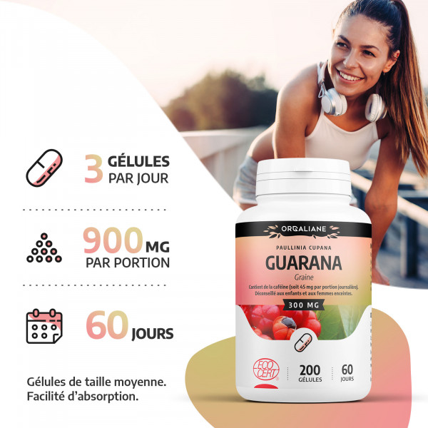 Guarana Bio 300mg - 200 gélules