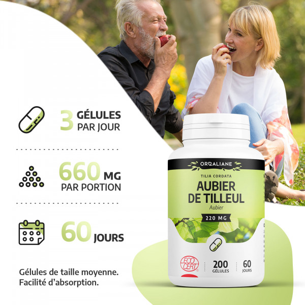 Aubier de Tilleu Bio - 200 gélules à 220 mg