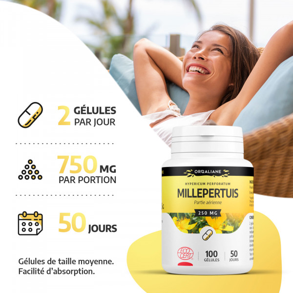 Millepertuis Ecocert 250 mg - Gélules