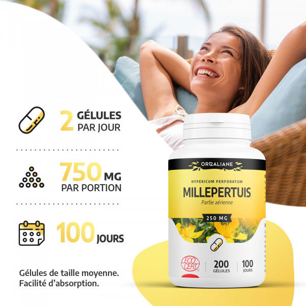Millepertuis Ecocert 250 mg - Gélules