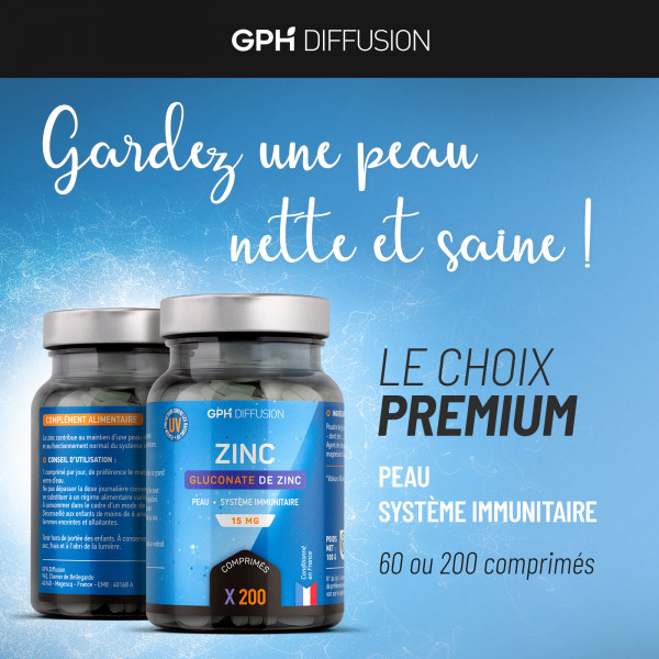 Gluconate de zinc - 15 mg - 200 comprimés