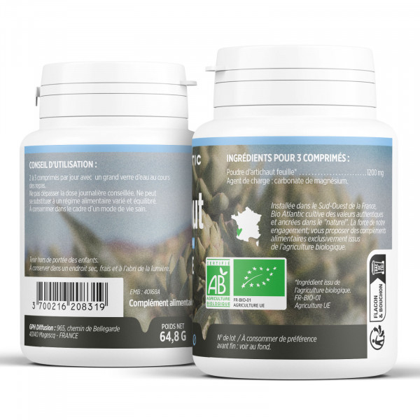 Artichaut Bio 400 mg - comprimés