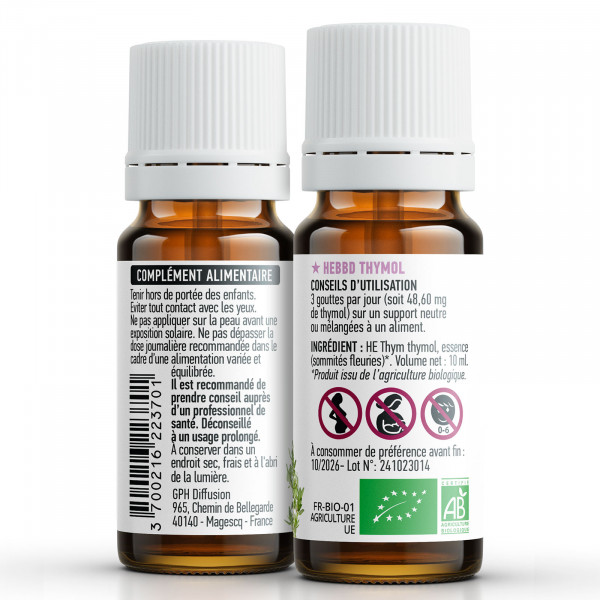 Huile Essentielle de Thym Thymol Bio