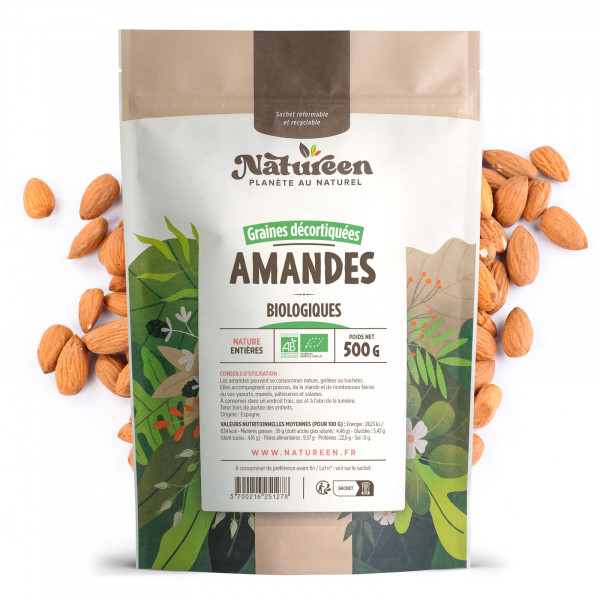 Amandes Décortiquées Bio 500g