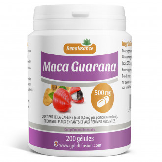 Maca Guarana - 500 mg - 200 gélules 