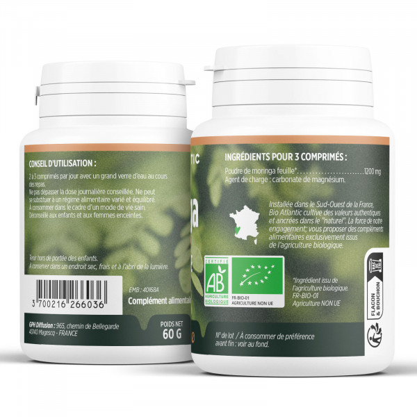 Moringa Bio - 400 mg - 200 comprimés