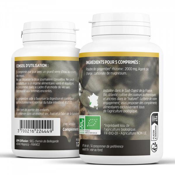 Gingembre Bio - 400 mg - 200 comprimés