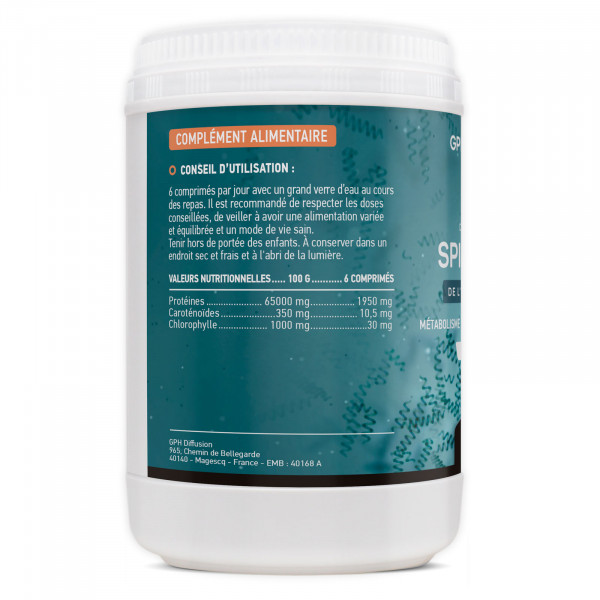 Spiruline Bio - 500 mg - 1200 comprimés