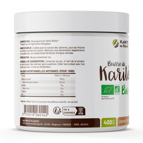 Beurre de Karité Biologique Alimentaire