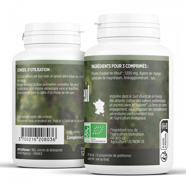 Aubier de Tilleul Bio 400mg 200 comprimés