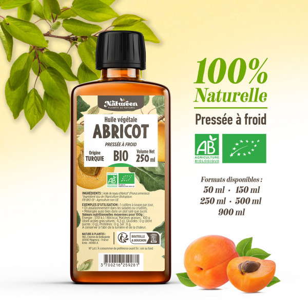 Huile de Noyau d'Abricot Bio