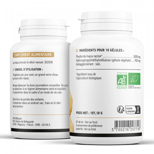 Maca Bio - 180 gélules végétales