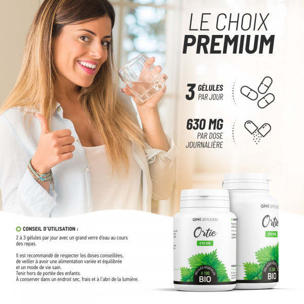 Ortie Bio Feuille - 200 gélules végétales