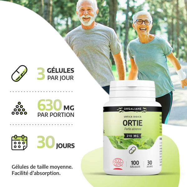 Ortie Bio (Feuille) - 200 gélules - 210mg